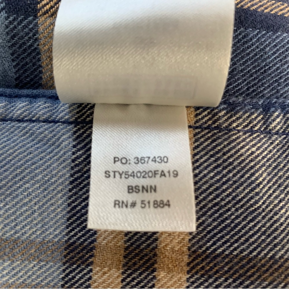 Patagonia Men’s Fjord Plaid Organic Cotton Lightweight Medium Work Shirt 54020 - Picture 10 of 14
